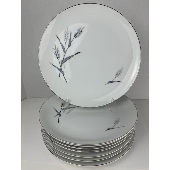 Vintage Platinum Wheat Dinner Silver Rim 10” - Picture 1 of 6